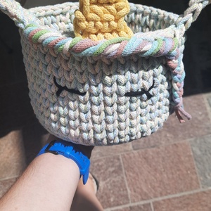 Unikornis-egyszarvú tároló  - baba - mama - babaszobabútor - játéktároló - Meska.hu