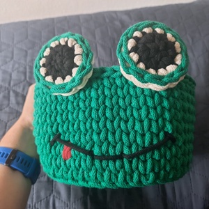 Béka mintás tároló  - Meska.hu