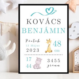 Állatos babaposzter - művészet - grafika & illusztráció - digitális - Meska.hu