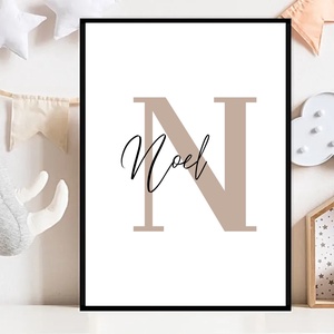 Minimalista monogramos újszülött poszter - művészet - grafika & illusztráció - digitális - Meska.hu