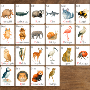 Állatos ABC kártyák, Művészet, Grafika & Illusztráció, Digitális, Fotó, grafika, rajz, illusztráció, MESKA