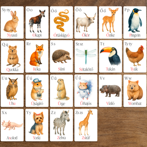 Állatos ABC kártyák - művészet - grafika & illusztráció - digitális - Meska.hu