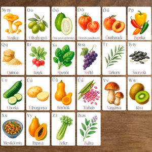 Ételek ABC kártyák - művészet - grafika & illusztráció - digitális - Meska.hu