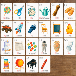 Tárgyak ABC kártyák - művészet - grafika & illusztráció - digitális - Meska.hu