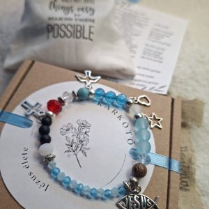 Jézus élete - keresztény történet karkötő-vkék-095, Ékszer, Karkötő, Bogyós karkötő, , MESKA