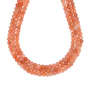 Napkő fazettált A golyó 4mm ékszerkészítő alapanyag (füzér), Kellékek & szerszámok, Ásvány alapanyag, Ásványfüzér, , MESKA