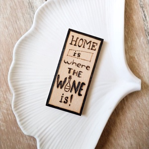 Bor hűtőmágnes, Otthon & Életmód, Konyhafelszerelés, tálalás, Konyhai dekoráció, Hűtőmágnes, Gravírozás, pirográfia, MESKA