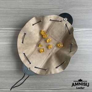 Fekete - szürke sárkányszemes bőr 2in1 szütyő és kockatálca - Amber - játék & sport - szerepjáték - Meska.hu