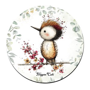 Tündéri harkály, az erdő kis dobosa mintás pohár alátét, , , MESKA