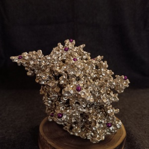 Dekoráció és ajándék: alumínium dísz fa talppal, mágnesekkel, Ékszer, Ékszertartó, Ékszertartó állvány, Famegmunkálás, Fémmegmunkálás, MESKA