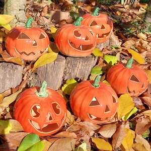 Halloween töklámpás - művészet - szobor - kerámia - Meska.hu