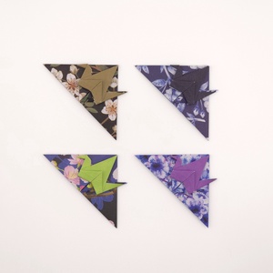 Hagyományos origami daru sarokkönyvjelző - könyv & zene - könyvjelző - Meska.hu
