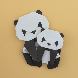 Origami pandamaci könyvjelző - könyv & zene - könyvjelző - Meska.hu
