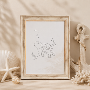 Minimalista tengeri állatok faliképek, Baba - mama, Babaszoba dekoráció, Babaszoba kép, Fotó, grafika, rajz, illusztráció, MESKA