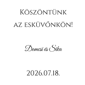 Egyedi esküvői matrica - Meska.hu