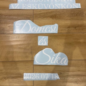 Egyedi esküvői matrica - esküvő - dekoráció - esküvői tükör matrica - Meska.hu