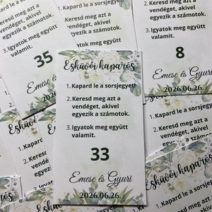 Esküvői kaparós - esküvő - meghívó & kártya - esküvői sorsjegyek és kártyák - Meska.hu