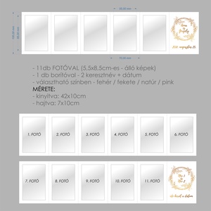 Egyedi 11 fotós Mini Harmonika Fotóalbum - Köszönőajándék / Fénykép album / Menyasszony és Vőlegény nevével 10x7cm-es -  - Meska.hu