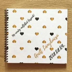 Névre szóló Lánybúcsú ajándék emlékkönyv - Prémium egyedi album - emlék a menyasszonynak - füzet / napló - 21x19cm - Meska.hu