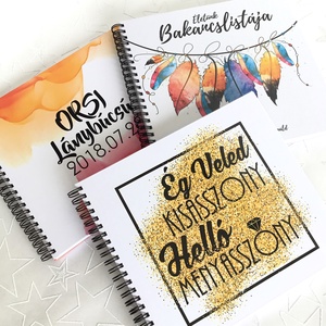 Lánybúcsú ajándék emlékkönyv - Prémium egyedi album - emlék a menyasszonynak - füzet / napló - 21x19cm - esküvő - lánybúcsú - Meska.hu