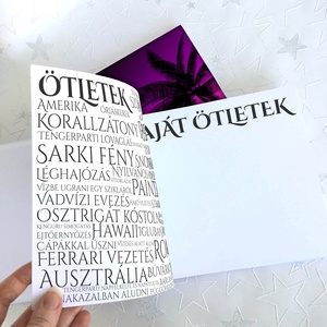 Névre szóló Bakancslista napló - Emlékkönyv - ajándék KARÁCSONYRA / születésnapra /  napló - 21x19cm Dream  - otthon & életmód - papír, írószer - jegyzetfüzet & napló - Meska.hu