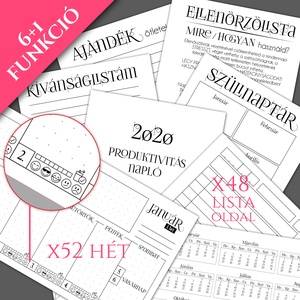 Nőknek NÉVRE SZÓLÓ 2020-as AJÁNDÉK Határidőnapló / Produktivitás napló / Csajos karácsonyi ajándék ötlet - Pöttyös Piros -  - Meska.hu