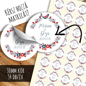 Népies jellegű design vendégkönyv / emlékkönyv - egyedi album - esküvői emlék - füzet / napló - 21x19cm  - esküvő - emlék & ajándék - vendégkönyv - Meska.hu