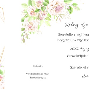 Ablakos esküvői meghívó - esküvő - meghívó & kártya - meghívó - Meska.hu