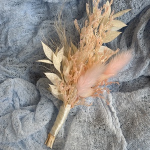 Szárazvirág fejdísz szett - esküvő - hajdísz - fejkoszorú - Meska.hu