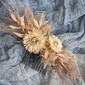 Szárazvirág fejdísz szett - esküvő - hajdísz - fejkoszorú - Meska.hu
