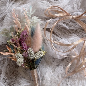 Szárazvirág fejdísz szett - esküvő - hajdísz - fejkoszorú - Meska.hu