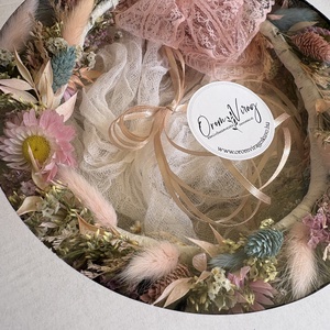 Szárazvirág fejdísz szett - esküvő - hajdísz - fejkoszorú - Meska.hu