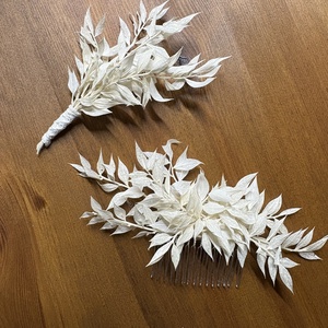 Szárazvirág fejdísz szett - Meska.hu