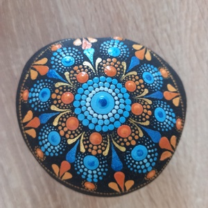 Pontozott mandala kő - művészet - más művészeti ág - Meska.hu