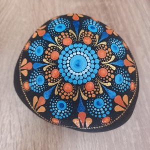 Pontozott mandala kő - művészet - más művészeti ág - Meska.hu