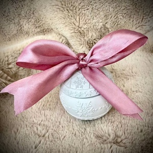 Karácsonyi gyertyadísz pink gömb - karácsony - adventi díszek - adventi gyertyadíszek és koszorúdíszek - Meska.hu