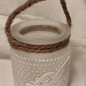 Mécses tartó csipke mintával és pöttyökkel; 8 cm-es - otthon & életmód - gyertya, illat, aroma - mécses és mécsestartó - Meska.hu