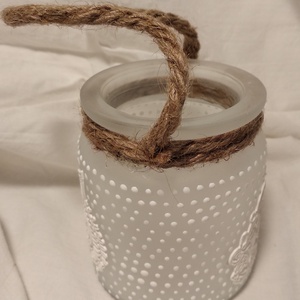 Mécses tartó csipke mintával és pöttyökkel; 8 cm-es - otthon & életmód - gyertya, illat, aroma - mécses és mécsestartó - Meska.hu