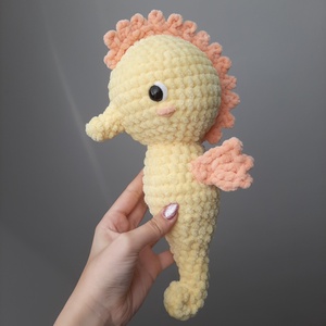 Sárga Csikóhal amigurumi, Játék & Sport, Plüssállat & Játékfigura, Hal, Horgolás, Meska