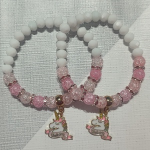 Unikornis páros barátság karkötő - ékszer - karkötő - charm karkötő - Meska.hu