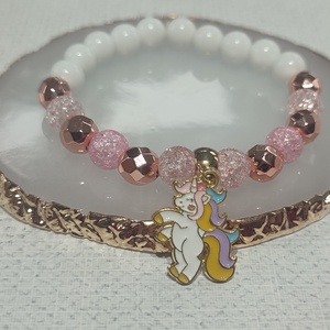 Unikornis páros barátság karkötő - ékszer - karkötő - charm karkötő - Meska.hu