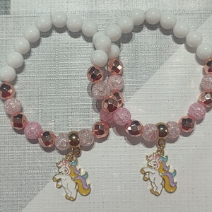 Unikornis páros barátság karkötő - ékszer - karkötő - charm karkötő - Meska.hu