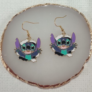 Stitch fülbevaló - ékszer - fülbevaló - lógó fülbevaló - Meska.hu