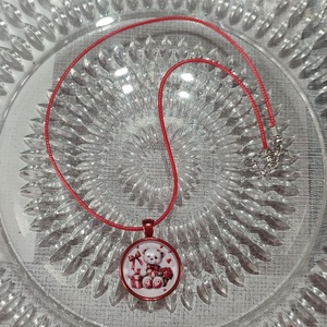 Macika üveglencsés nyaklánc - ékszer - nyaklánc - medálos nyaklánc - Meska.hu