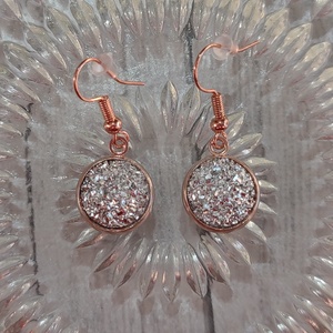 Ezüst rosegold gyűrű és fülbevaló - ékszer - ékszerszett - Meska.hu