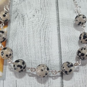 Dalmata jáspis nyaklánc - ékszer - nyaklánc - gyöngyös nyaklánc - Meska.hu