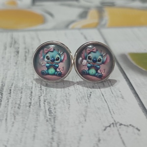Stitch fülbevaló, Ékszer, Fülbevaló, Pötty fülbevaló, Ékszerkészítés, MESKA