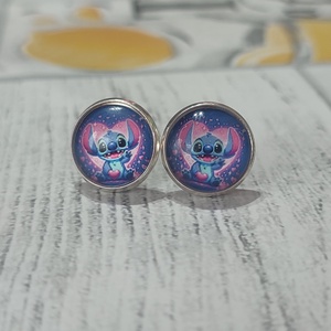 Stitch fülbevaló, Ékszer, Fülbevaló, Pötty fülbevaló, Ékszerkészítés, MESKA