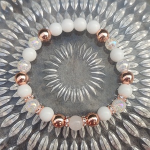 Rosegold női karkötő - ékszer - karkötő - ásványkarkötő - Meska.hu