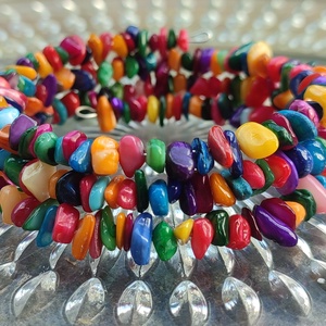 Colorful karkötő - ékszer - karkötő - memóriadrótos karkötő - Meska.hu